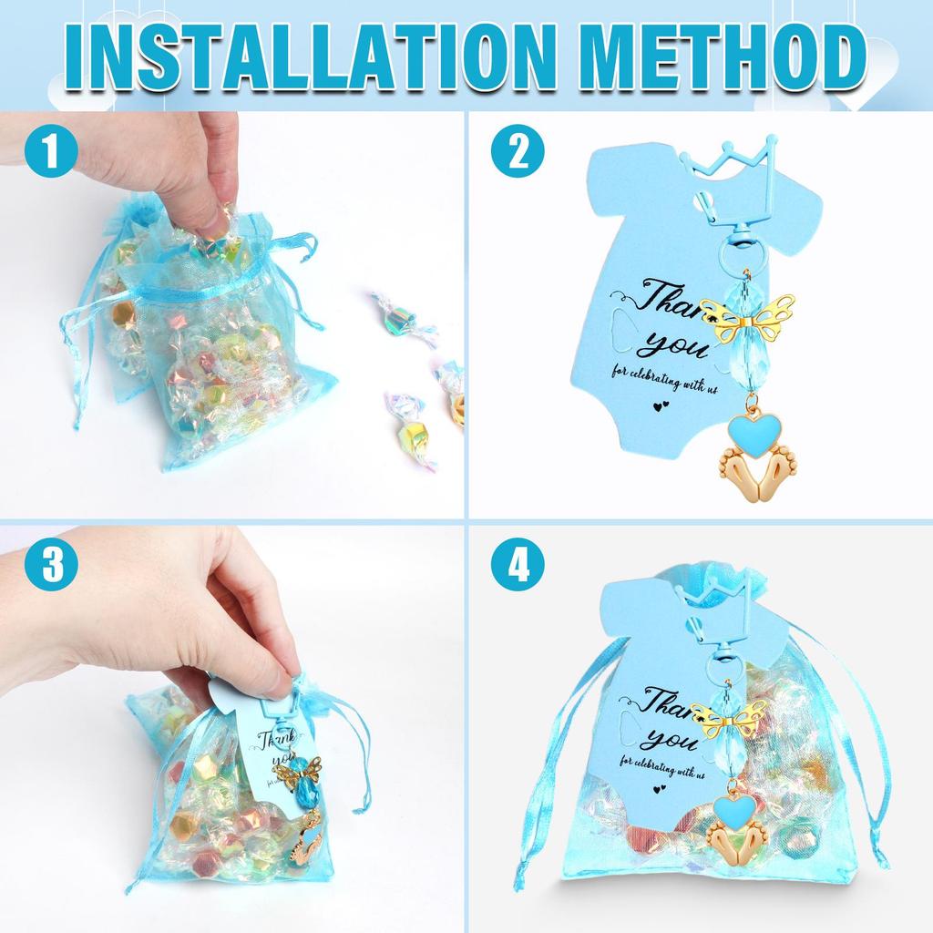 Porte-clés Créatif Couronne Cristal pour Baby Shower, Pleine Lune, ou Cadeau de Baptême