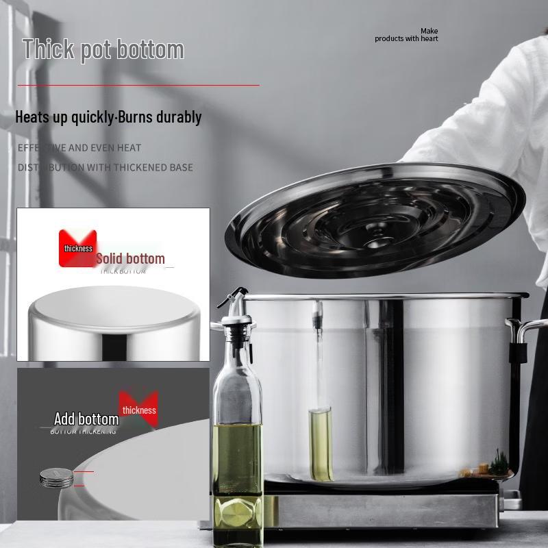 Extra dikke roestvrijstalen soeppan met deksel