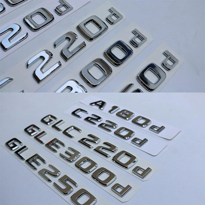 YTW1 3D Letter Car Sticker Modified Tail Trunk Emblem Badge for Mercedes Benz G Class G55 G63 G65 G200 G230 G300 G350 G400 G500 G550