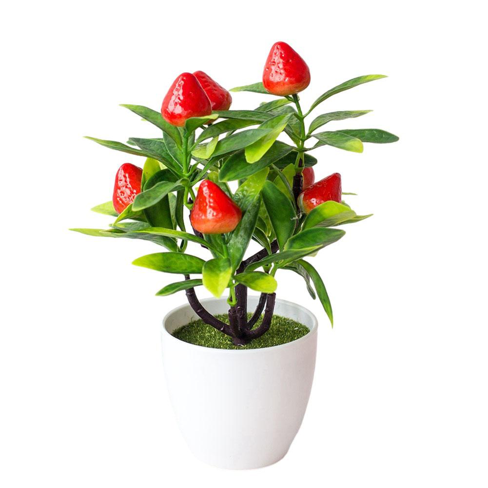 Искусственный бонсай Украшение стола Искусственный пластиковый цветок для дома и комнаты #1