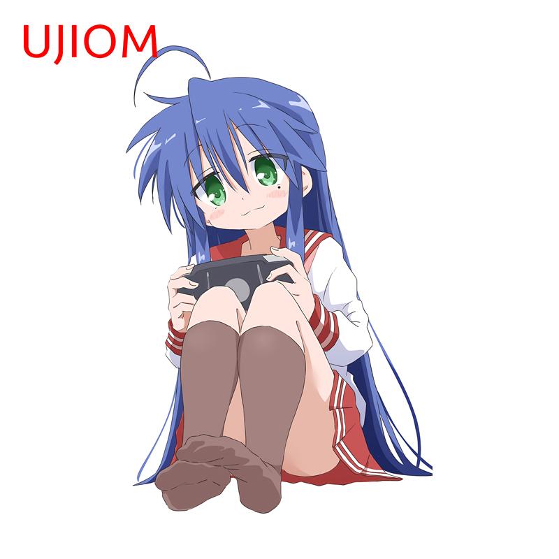

UJIOM Cute Konata Izumi Wall Stickers Interesting Cartoon Vestibule Wardrobe Desk Decal High Quality Personal Home Decoration 16cm