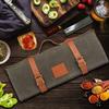 Multifunctional Chefs Tool Roll Bag Portable Organizer with Handle and Shoulder Strap for Cooking Tools and Accessories