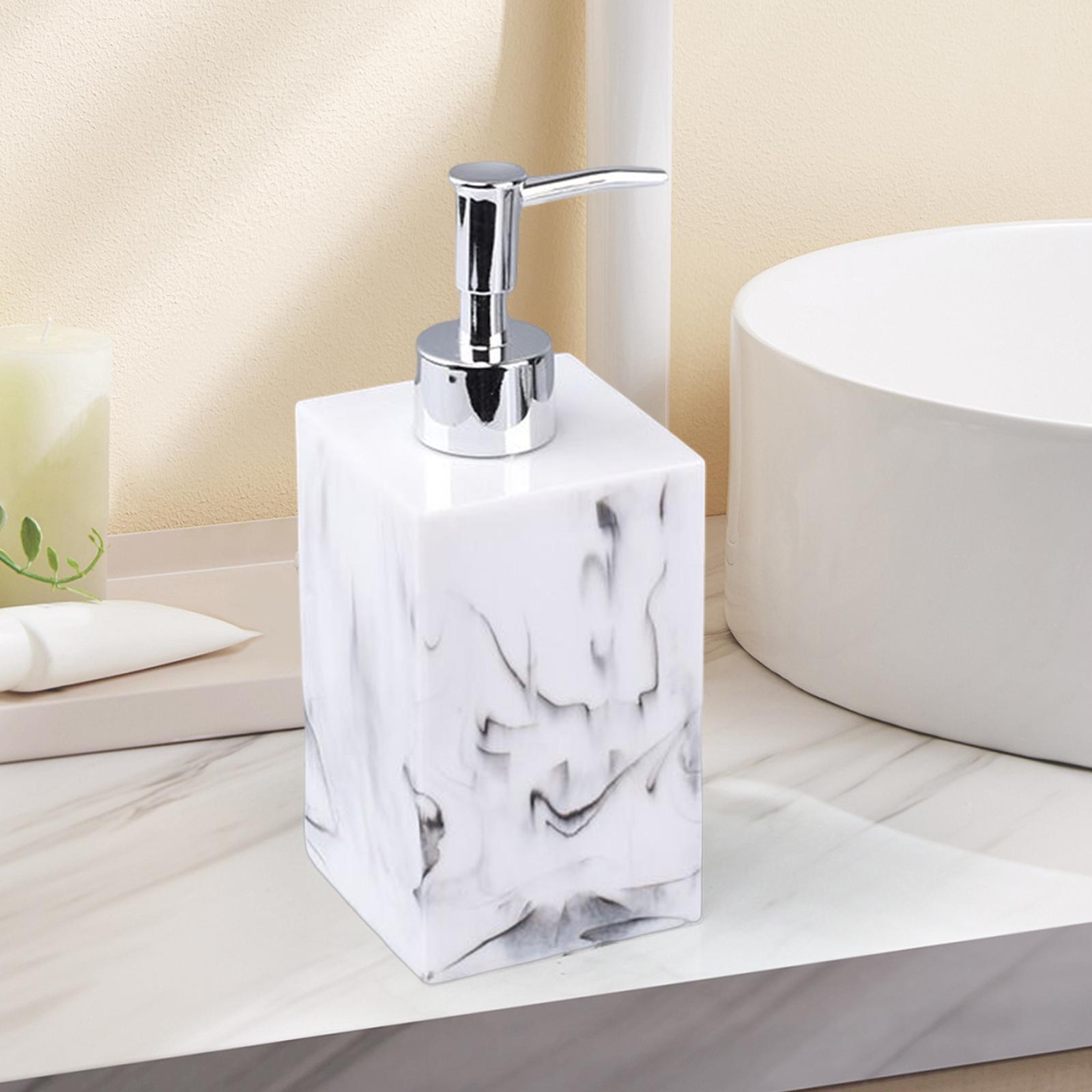 

Refillable Soap Dispenser Resin Container for Lotion Conditioner Bathroom білий