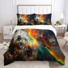 Galaxy Space Bedding Set 3D Universe Duvet Cover Psychedelic Quilt Cover With Zipper Queen Double Comforter Sets Kids Gifts