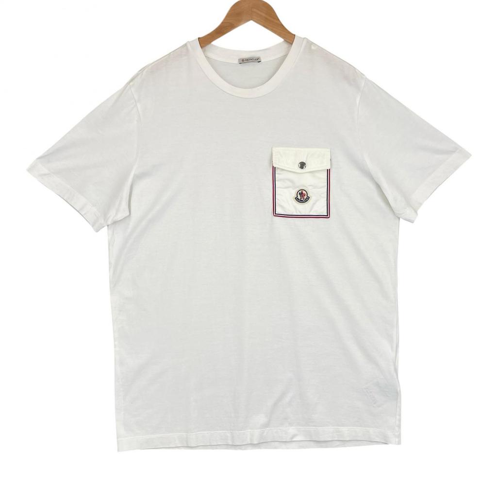 MONCLER L MENS Short sleeve T-shirt White Model H10918C00048 8390Y