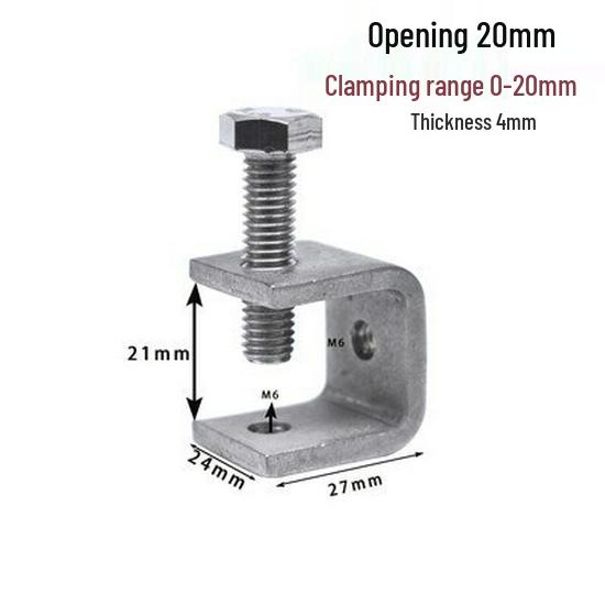 C304 Tiger Claw U-Shaped Stainless Steel Pipe Clamp