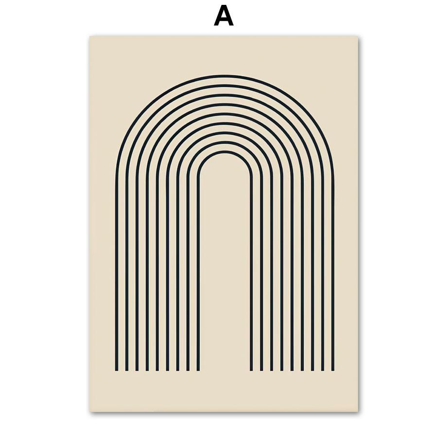 Modern Minimalist Style Abstract One Line Nordic Poster Gallery Wall Art Print Canvas Painting Decor Pictures For Living Room