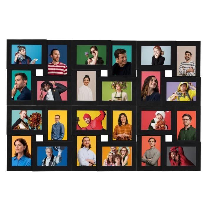 VidaXL Collage of Photo Frames for Photo of 24x (10x15cm) Black MDF