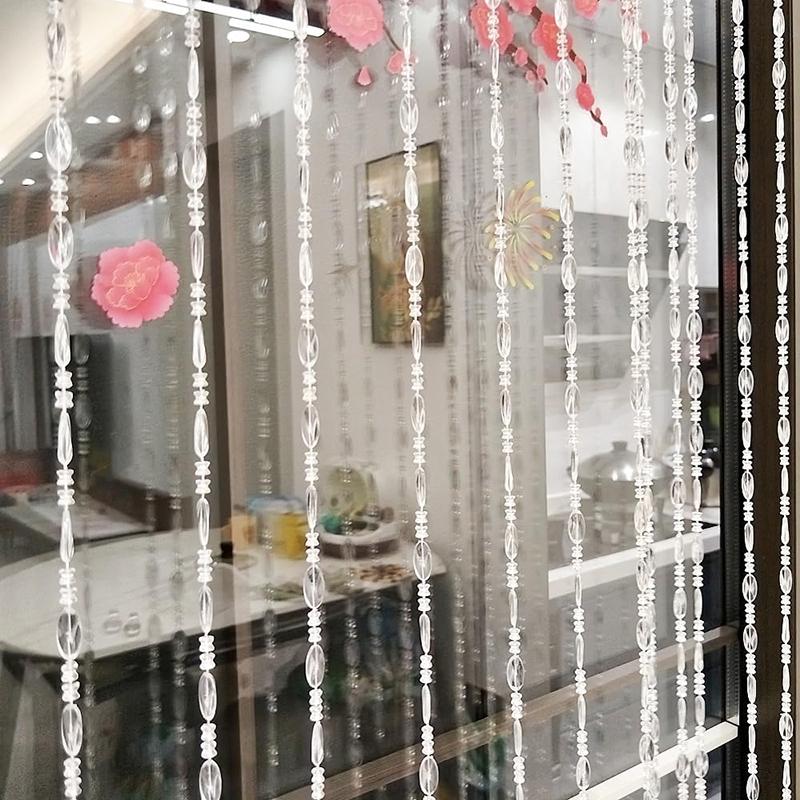 WTEMPO Cortinas de Contas Divididas Transparentes Claras Portas Cortinas de Contas Penduradas Cortinas de Cordão de Contas Borla Cortinas de Contas Divisória de Ambiente Decorações de Tela