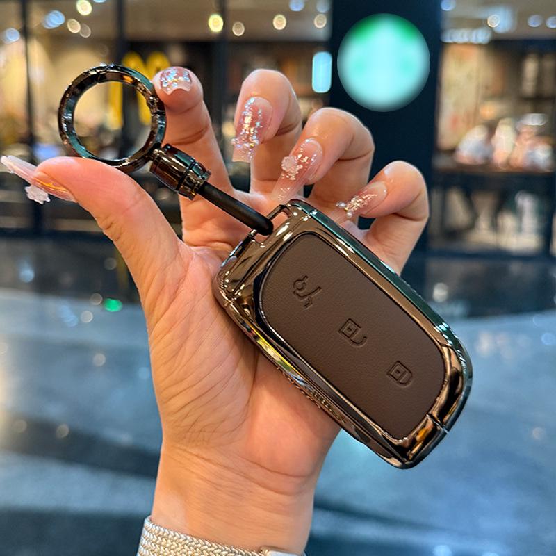 Lynk & Co 900 Leder Metall Schlüsseletui für 2025 Modell Z10 Fernbedienung