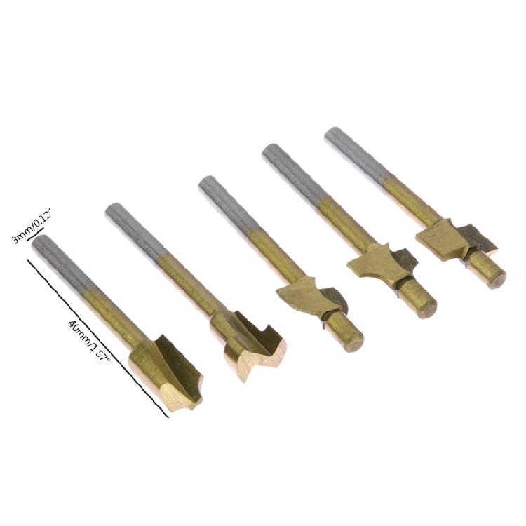 10Pcs/lot 1/8" Routers Bit Wood Cutter Milling Rotary Tool Set 3mm Shanks Bit