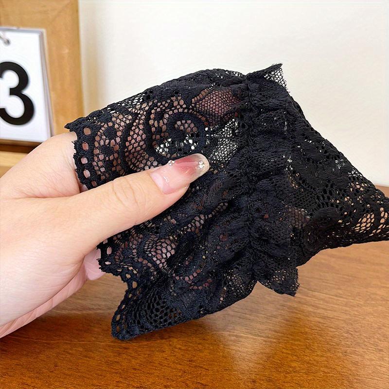 1PC Women's Lace Horn Sleeve Cover Skin friendly Soft Mesh Ruffle Edges Hollow out Fashion Item