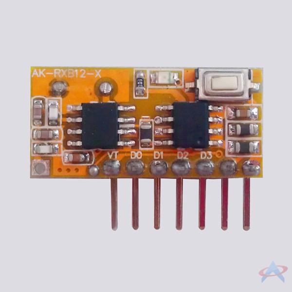 Wireless Decoding Module & Brushed Panel 1-Key Remote Control with 315/433 Decoding Output