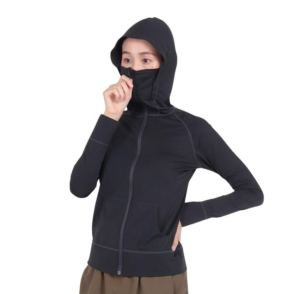 

Худи женское Footmark Natural с длинным рукавом, на молнии, размер черный средний, 3100118, (09),