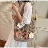 Fashion hollow knitted bag women's small fresh flower woven bag versatile shoulder handbag summer mother and child bag