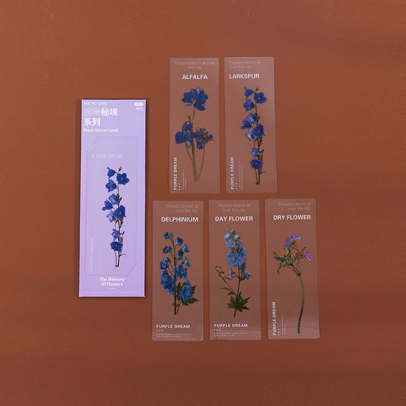 5Pcs PET Transparent Plant Leaf Bookmark Nature Botanical Leaves Book Marker for Reading Journal DIY Decor Supplies