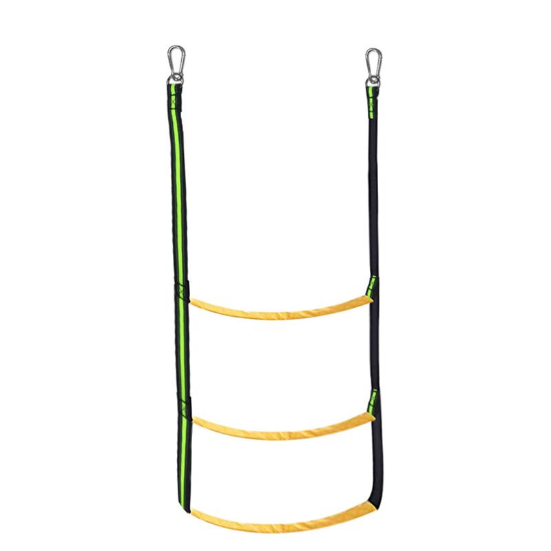 ABLZ-Portable Boat Rope Ladder 3 Step Folding Hanging Boat Boarding Ladder Light-Weight Rope Ladder Boat Replacement