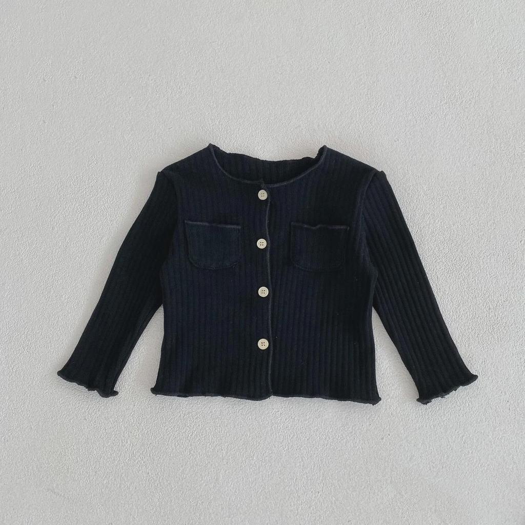 2024 Spring Unisex Baby Striped Pocket Top & Trousers Set