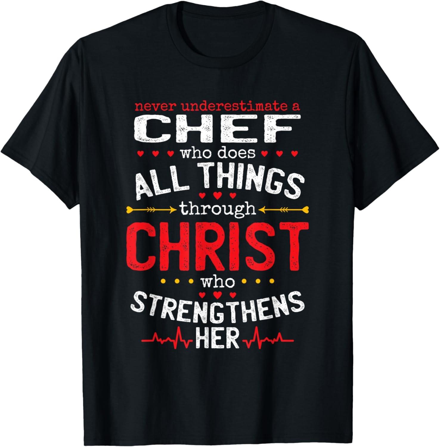 Christian Chef And Christianity Culinary Cook T-Shirt S разноцветный