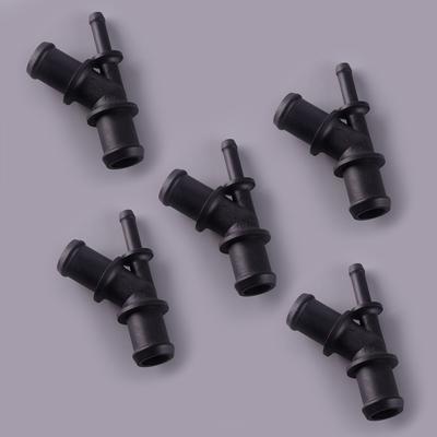 5Pcs Universal Car 3 Way Y Heater Hose Fitting Pipe Barb Water Connector Adapter Black Plastic