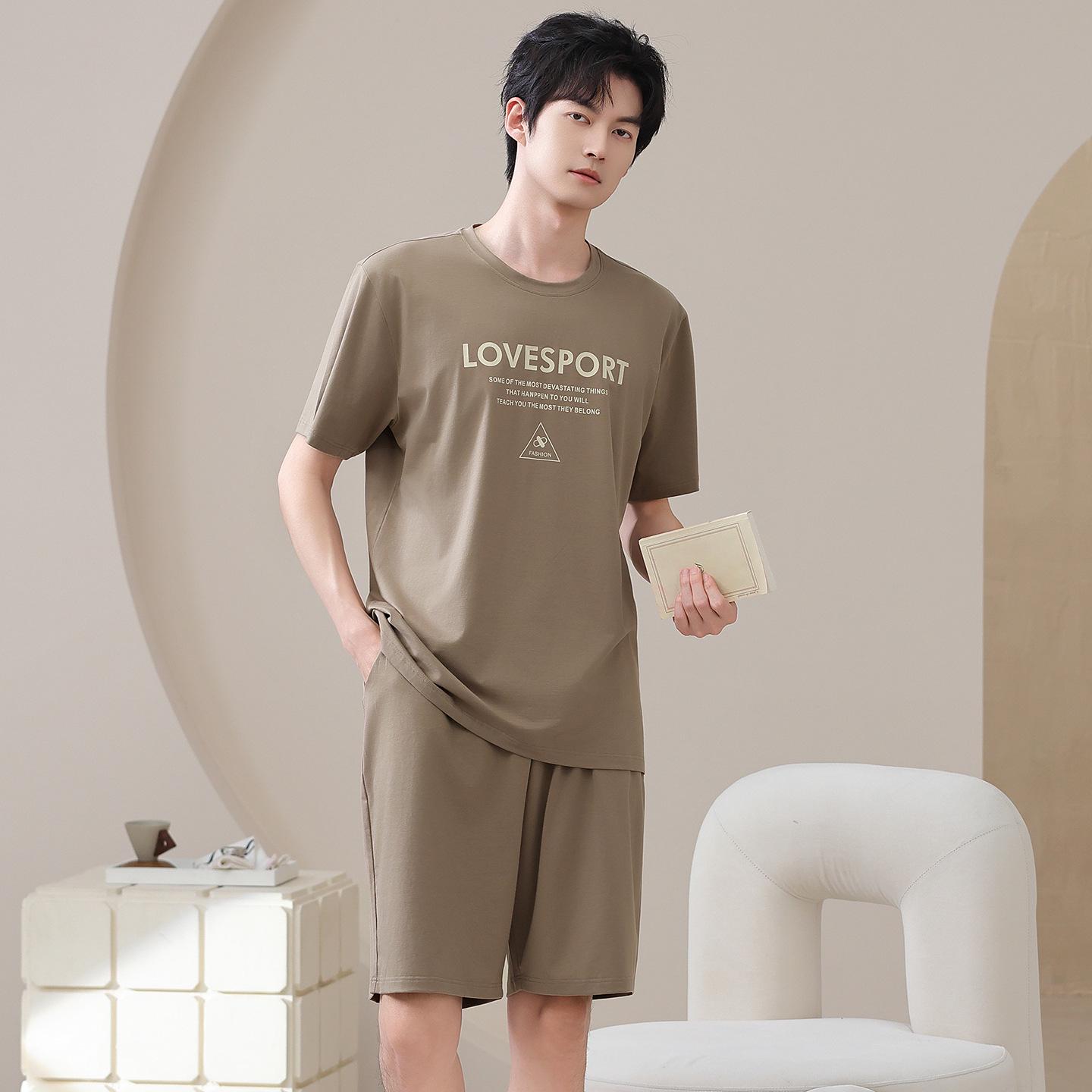 

Men s Plus Size Summer Short-Sleeved Pajama Set with Shorts - Lightweight Homewear for Indoors & Outdoors 2XL (70-82 kg)