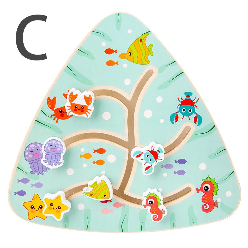 

Детские Монтессори Лабиринты Деревянные Игрушки Пазл Со Сдвигом Животные Цифры Формы Дорожное Движение Игры на Сопоставление Обучающие Игрушки