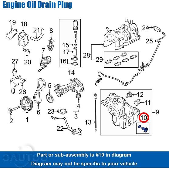 4pcs Engine Oil Drain Plug Compatible with Ford KX6Z-6730-B for Ford Bronco Edge Explorer F150 fits Mustang Lincoln Aviator Continental MKZ Nautilus