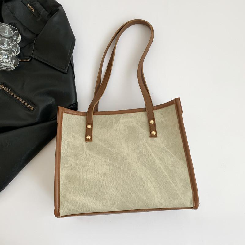 Stylish Large Capacity Single Shoulder Bag For Women Trendy Casual Vintage Tote