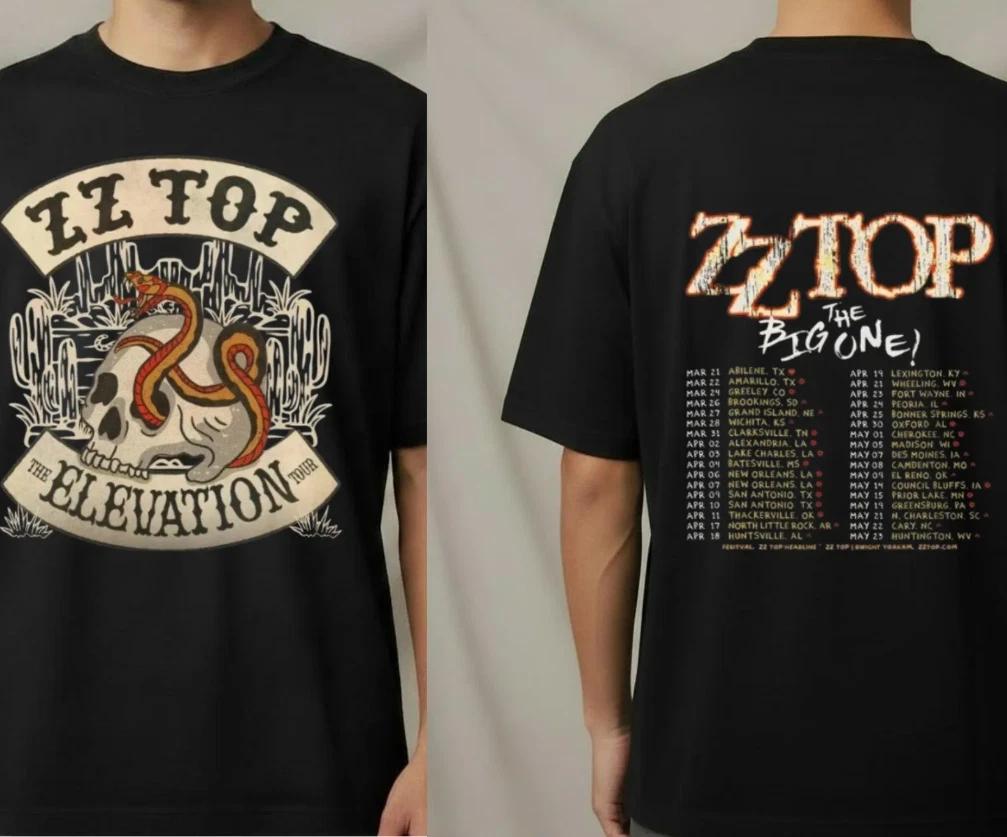ZZ Top The Big One Tour 2026 T-Shirt, Rap Music Tee M