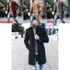 Eleganter Herren-Reversmantel Trenchcoat Mit Klassischem Revers mit Kerbe Und Knopfleiste