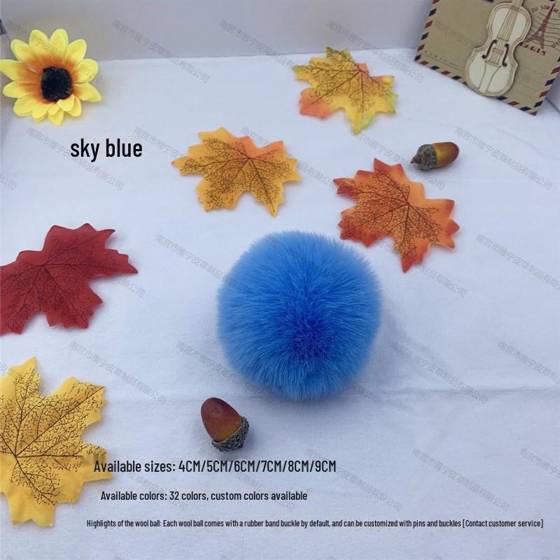 Bunter 5 cm Kunstfellball aus Rex-Kaninchen für selbstgemachten Schmuck, Kleidung und Schuhhut-Dekoration.