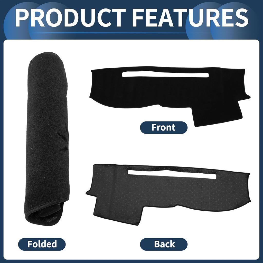 Armaturenbrettabdeckung Dash Cover Matte Teppich für Toyota 4RUNNER 2003-2009 Polyester Schwarz