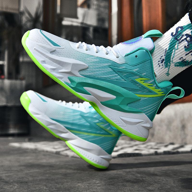 Mandarin Duck Basketball Shoes Boys Shoes High Top 12 Sports Shoes 15 Years Old Youth Training Sports Actual Combat Blue Sneakers
