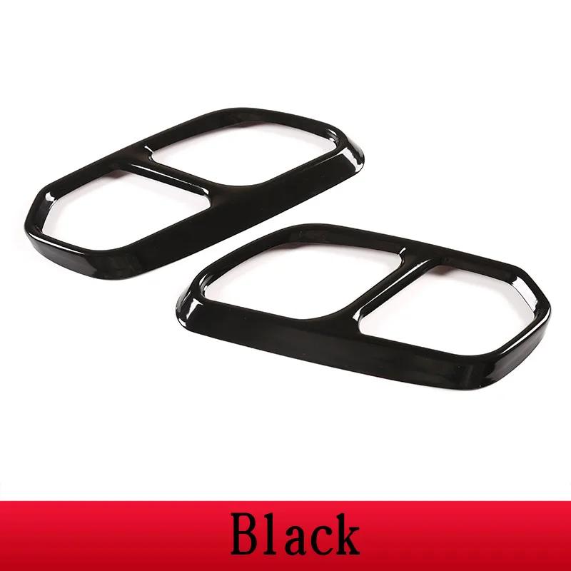 For Volkswagen Touareg - Stainless Steel Black Car Exhaust Muffler  Exhaust Pipe Cover Trim Stickers Car Accessories