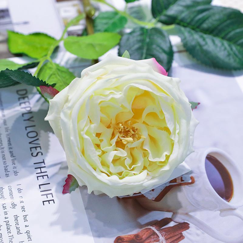 45cm Artificial Flower Austin Rose Moisturizing Interior Home Decoration Living Room Bedroom Wedding Flower Ornament