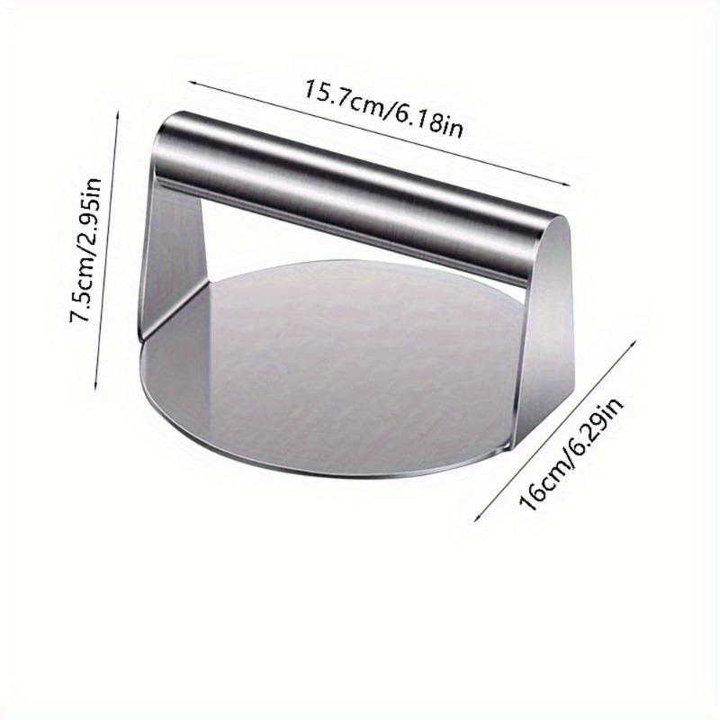 Presă de carne circulară pătrată pentru hamburgeri din oțel inoxidabil 430, ustensile de bucătărie pentru presă de carne, placă de presă de carne, 1 buc