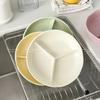 One Person Eats Three-Grid Plate, Special Ceramic Partition Plate For Fitness, Divided Plate, Adults Divide The Plate Quantitatively, High Value