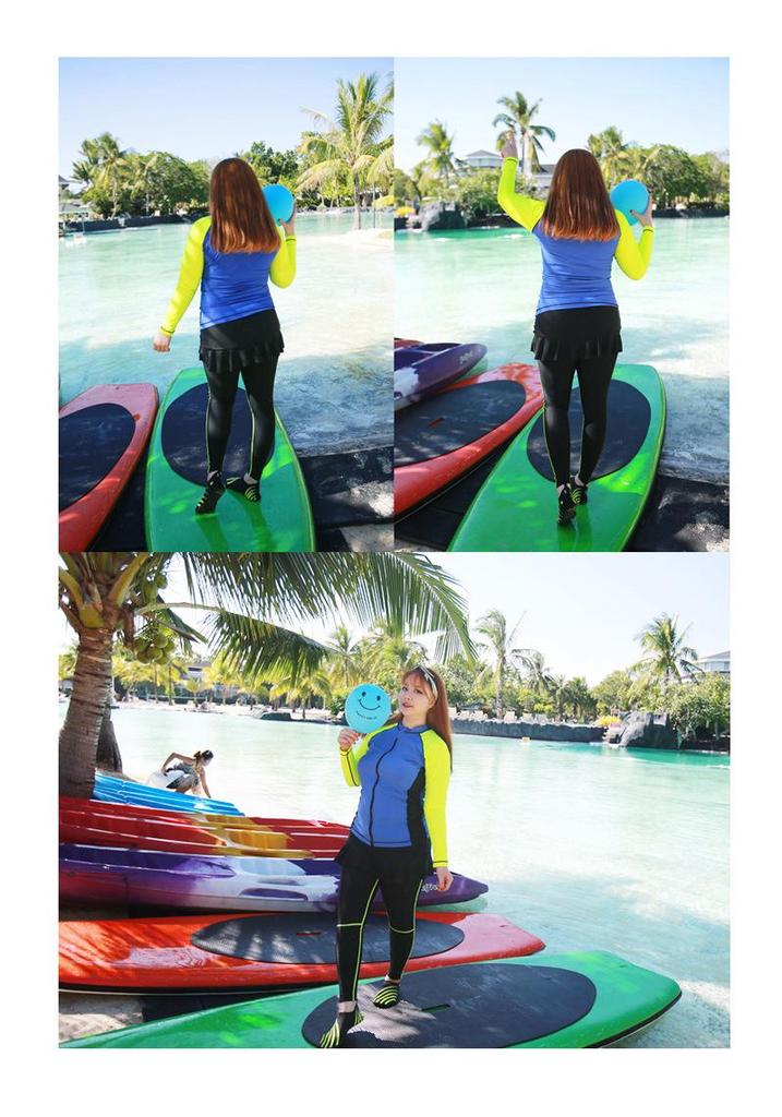 Women's Plus Size Two-Piece Quick Dry Snorkel & Diving Suit with Long Sleeves & Pants