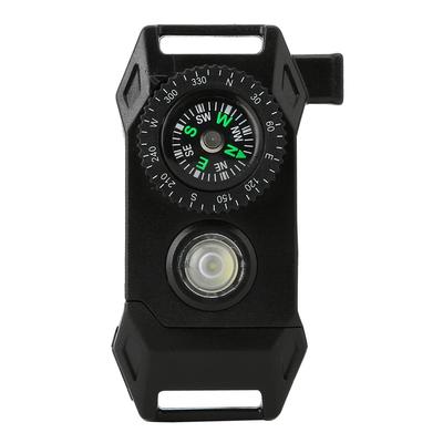 Outdoor Multifunktionales Überlebenswerkzeug Notfallschnalle LED-Licht Kompass Armband Zubehör