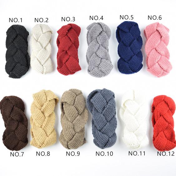 Handmade Woolen Cable Knit Headband Ear Warmer - European, American, Korean Style for Autumn/Winter