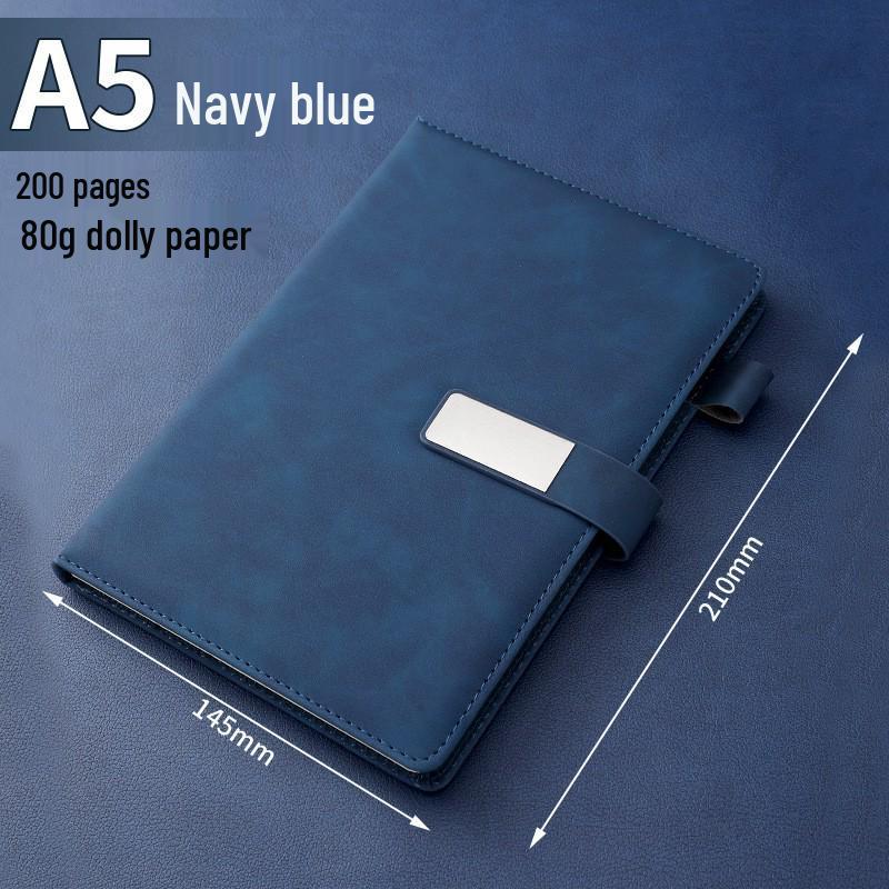 Custom Logo A5 Notebook with Buckle - Learning Planner, Office Business Stationery, Record Book, Gift Box