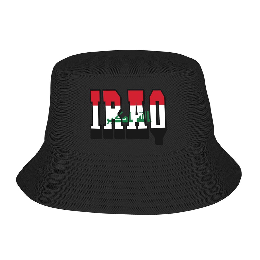 Iraq Flag Bucket Hats for Unisex Summer Vocation Sun Hats for Vacation Caps