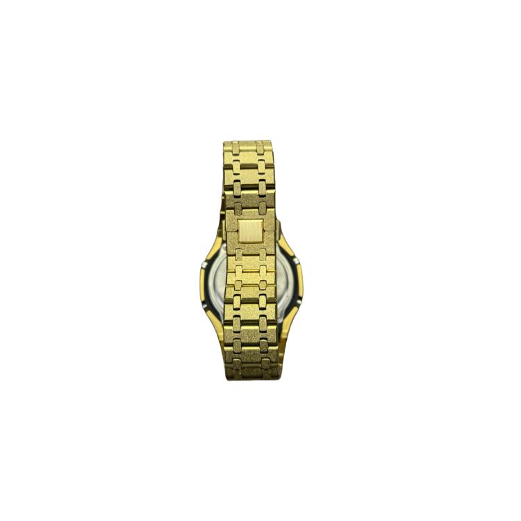Casio Custom Collection Quartz Movement Stainless Steel Watchband Watch Unisex Gold Dial GA2100-7A(Watch6--)