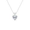 Qixi Gift: Moissanite Heart Necklace in 999 Pure Silver - Minimalist & Engravable Fashion