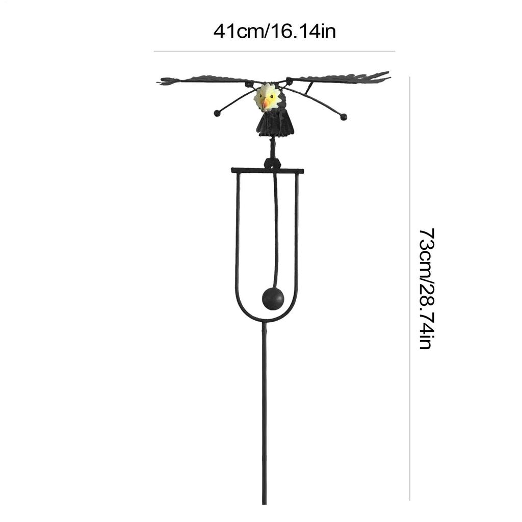 Outdoor Eagle Statue Metal Eagle Sculpture Outside Scarecrow Decoration Garden Decorative Stake for Shore Porch Backyard Lawn