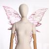 Glittery Butterfly Wings Costume Props - Elastic Strap Gold Stamp Decorated for Themed Party & Photography