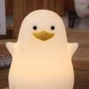 Cute Animal Silicone Lamp Duck Night Light For Kids Touch Control Dimmable Usb Rechargeable Bedside Bedroom Decor Birthday Gifts