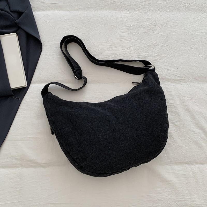 Crossbody Bag Large Capacity Denim Bag Women's Retro Shoulder Bag