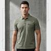 Middle-Aged Men'S Fashionable Casual Knitted Short-Sleeve T-Shirt New Summer Style With Patchwork And Turn-Down Collar Polo Shirt
