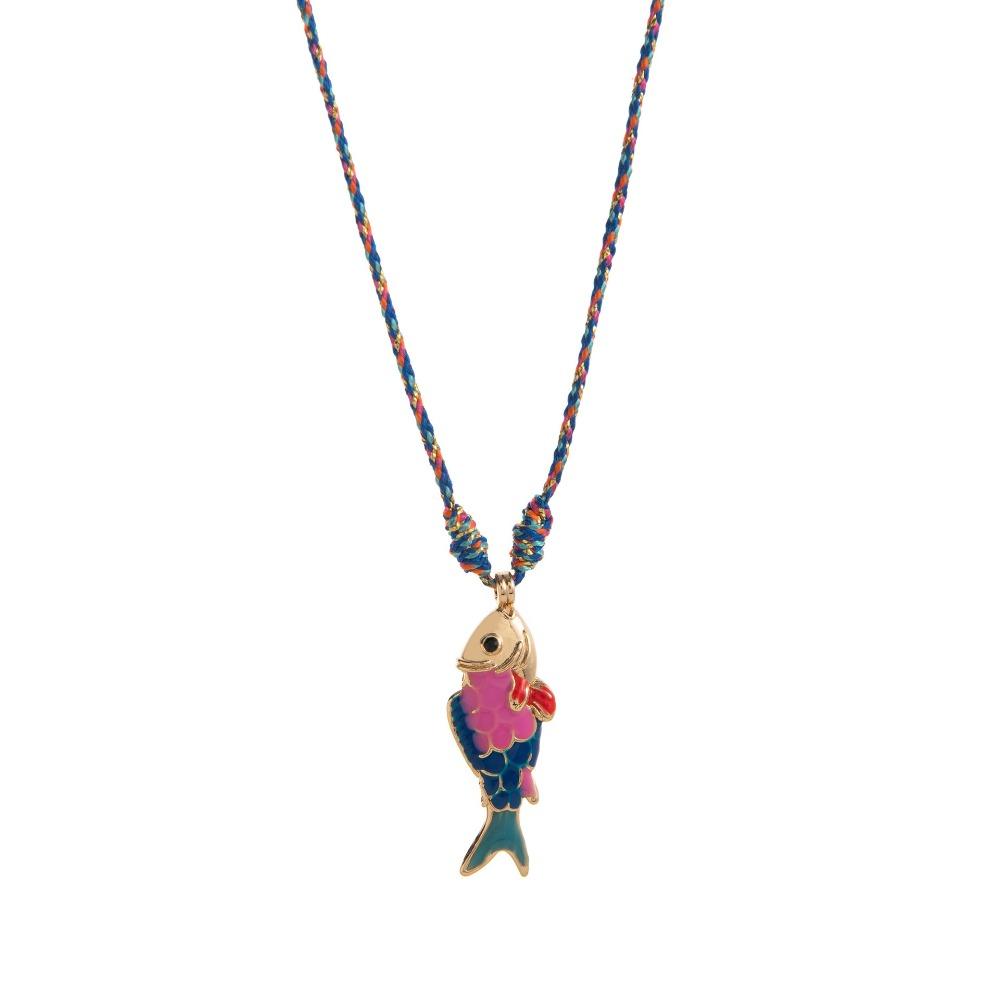 Stainless Steel Colorful Rope Necklace Trendy Neck Accessories New Fashion Jewelry  Beach Party